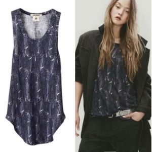 Isabel Marant X HM Feather Print Linen Tank, XS